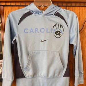 Nike Light Blue and Navy Carolina Football Hoodie